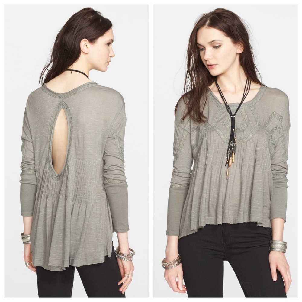 Free People  'New Hope' Long Sleeve Hi-Lo Tunic